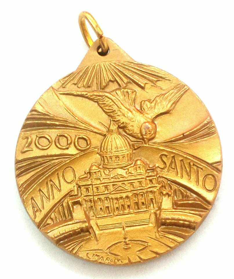 Pope John Paul II Vatican Souvenir Medallion, Made in Milan, Italy, Stamped
