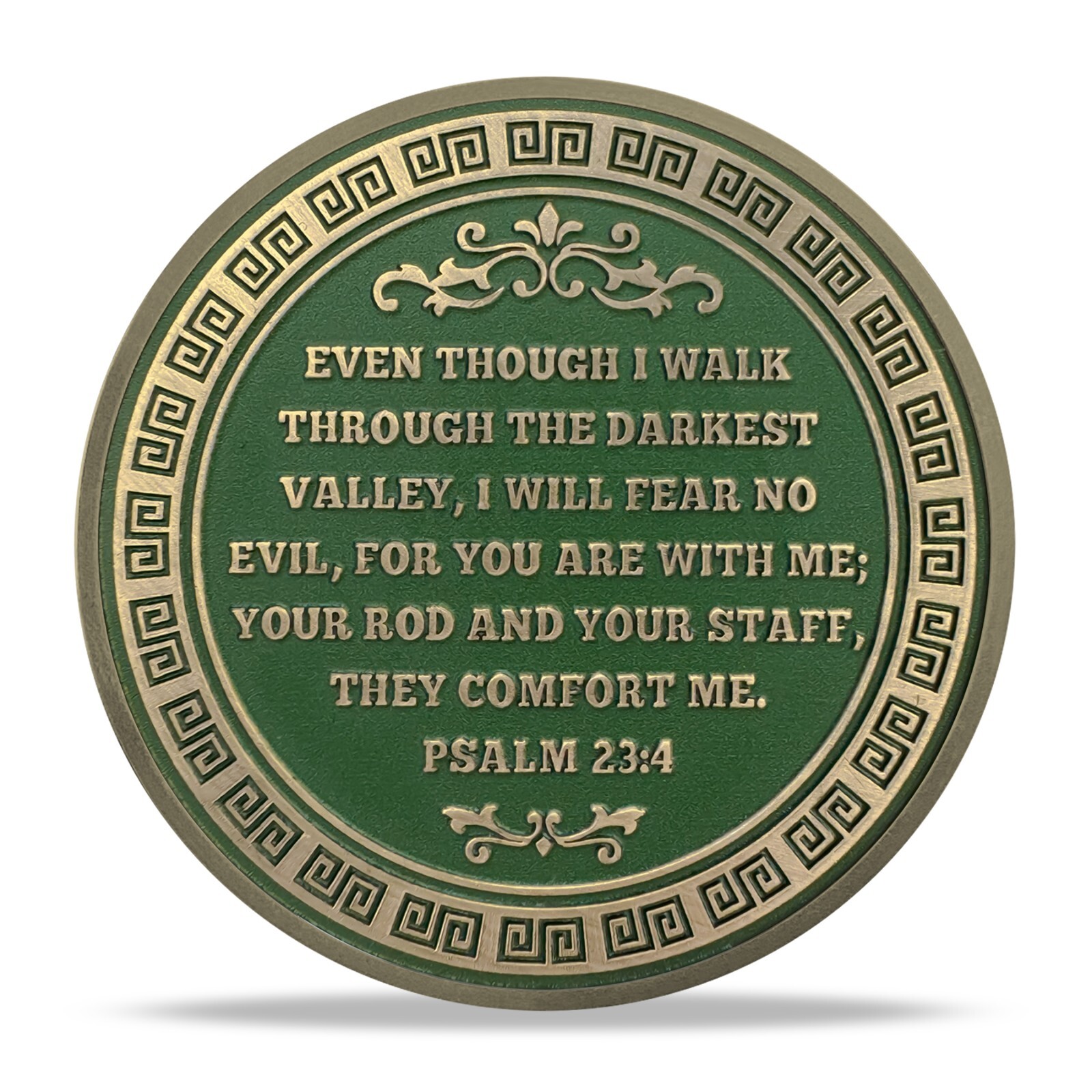 10pcs Christian Challenge Coin The Lord is My Shepherd Psalm 23:4 Verse Coin Set