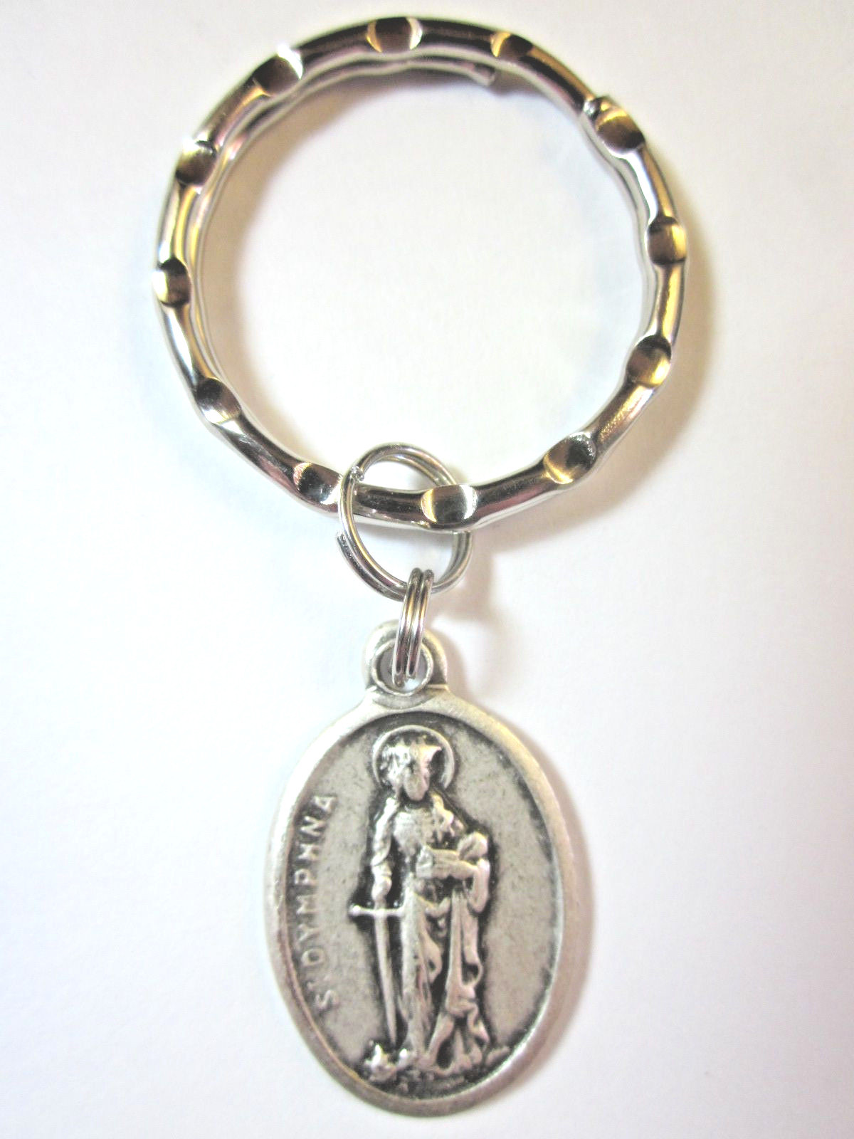St Dymphna Medal Italy Key Ring Gift Box & Prayer Card
