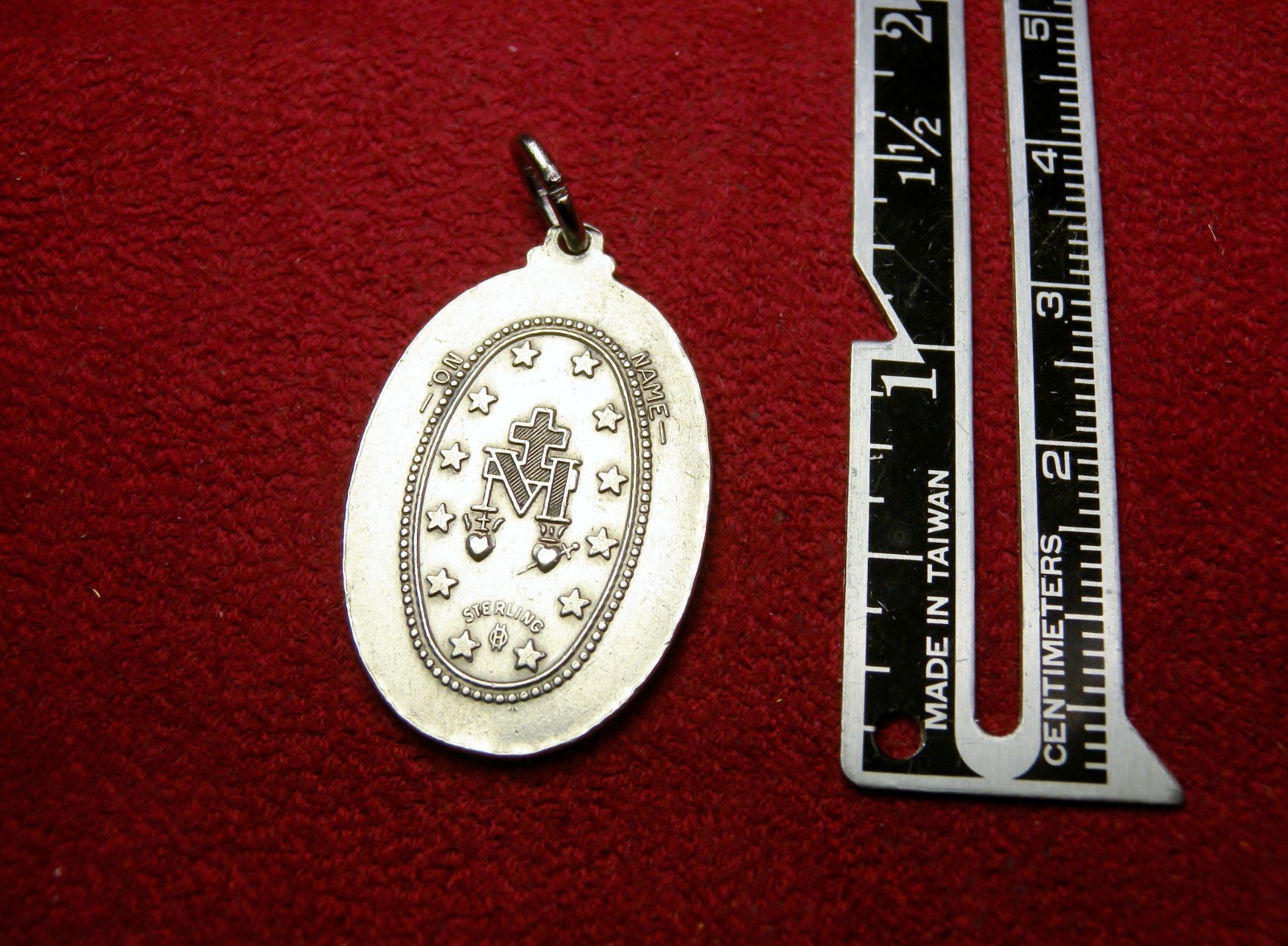 Sterling WWII USN Chaplain Sailors ID Victory Wreath Catholic Miraculous Medal