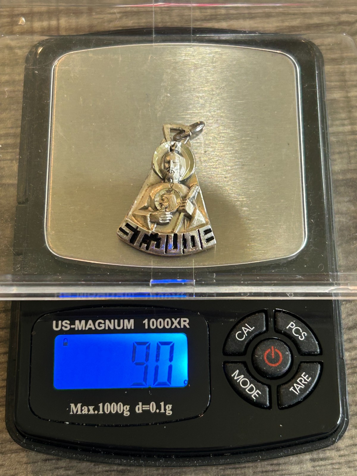 VINTAGE M DF JEAN STERLING SILVER ST JUDE PENDANT MEDAL 9.0 GRAMS RELIGIOUS