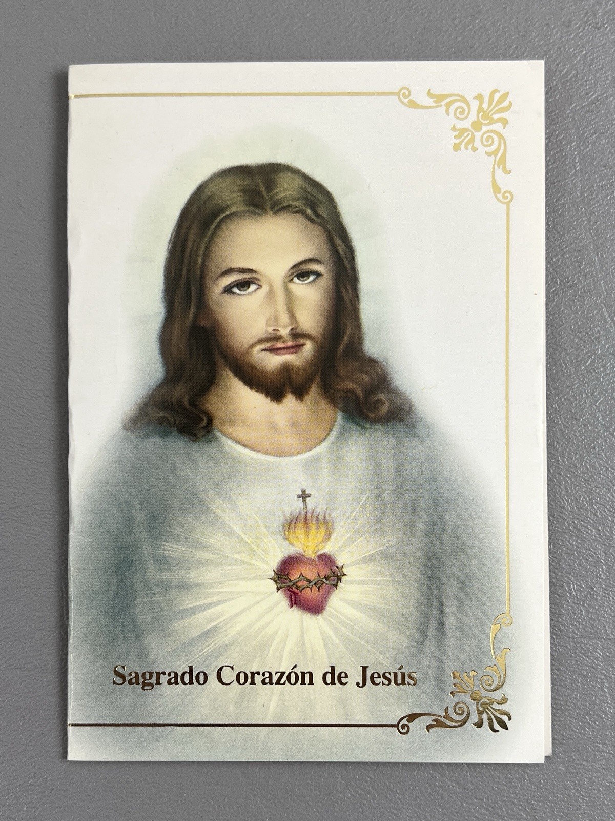 Sacred Heart of Jesus Spanish Novena Prayer Book Blessed Medal Catholic SCJ