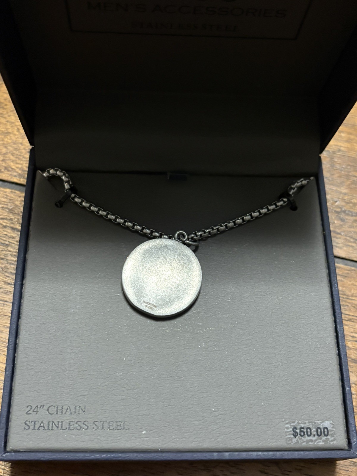 1913 St Christopher Necklace Stainless Steel Brand New in box