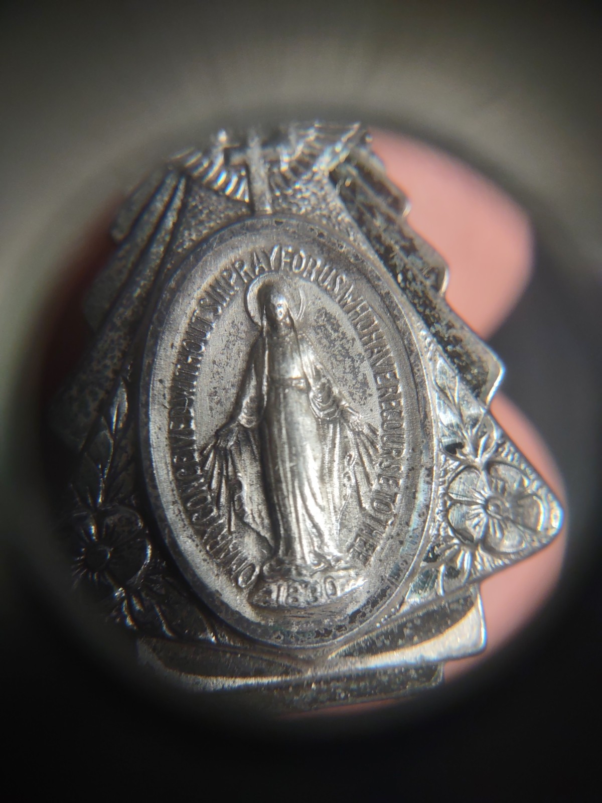 5.8 Grams HMH Vintage Saint Mary Medal Sterling Silver 925 Charm