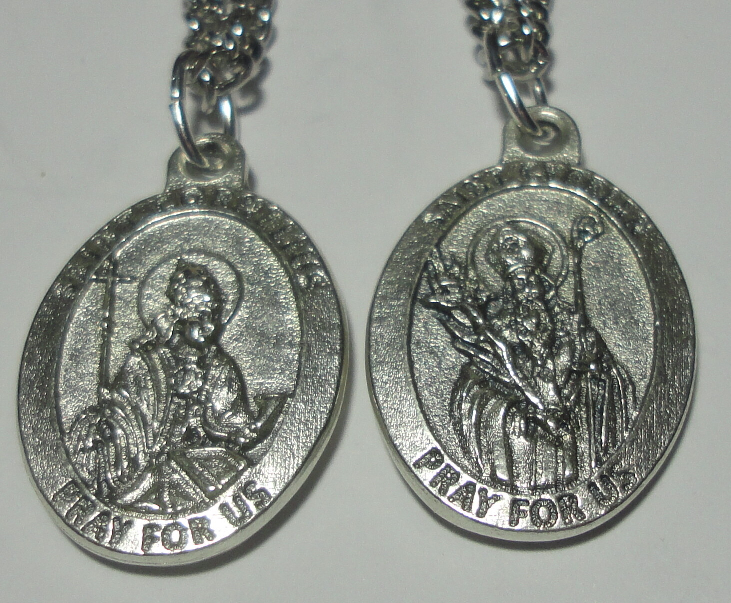 St Cyprian & St Cornelius Holy Medal & 24″ Chain Merciful Early Church Bishops