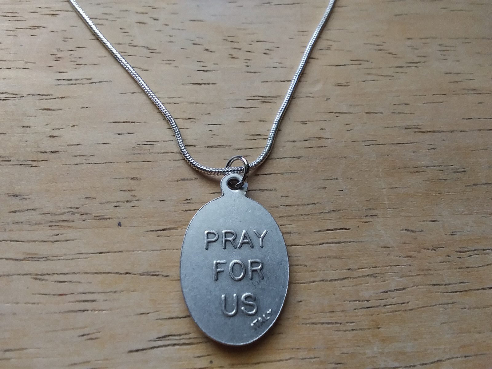 St Joan of Arc Pray for Us Medal 925 Sterling Silver chain necklace+ prayer card