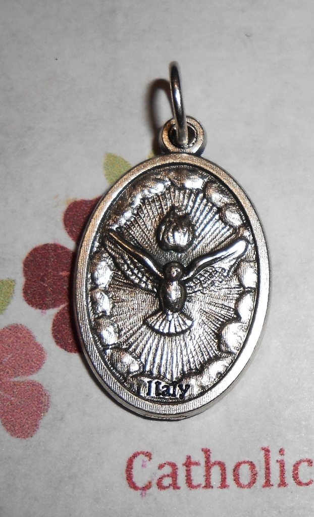 Holy Spirit – Come Holy Spirit – Ox Silver-tone Die Cast Italian 1″ Medal