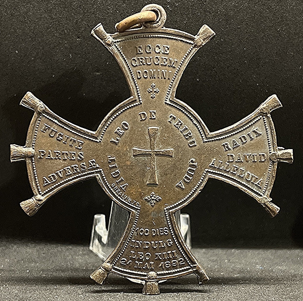 Italy Rome 1892 Pope Leo XIII – S. Anthony of Padua large cross beautiful piece!