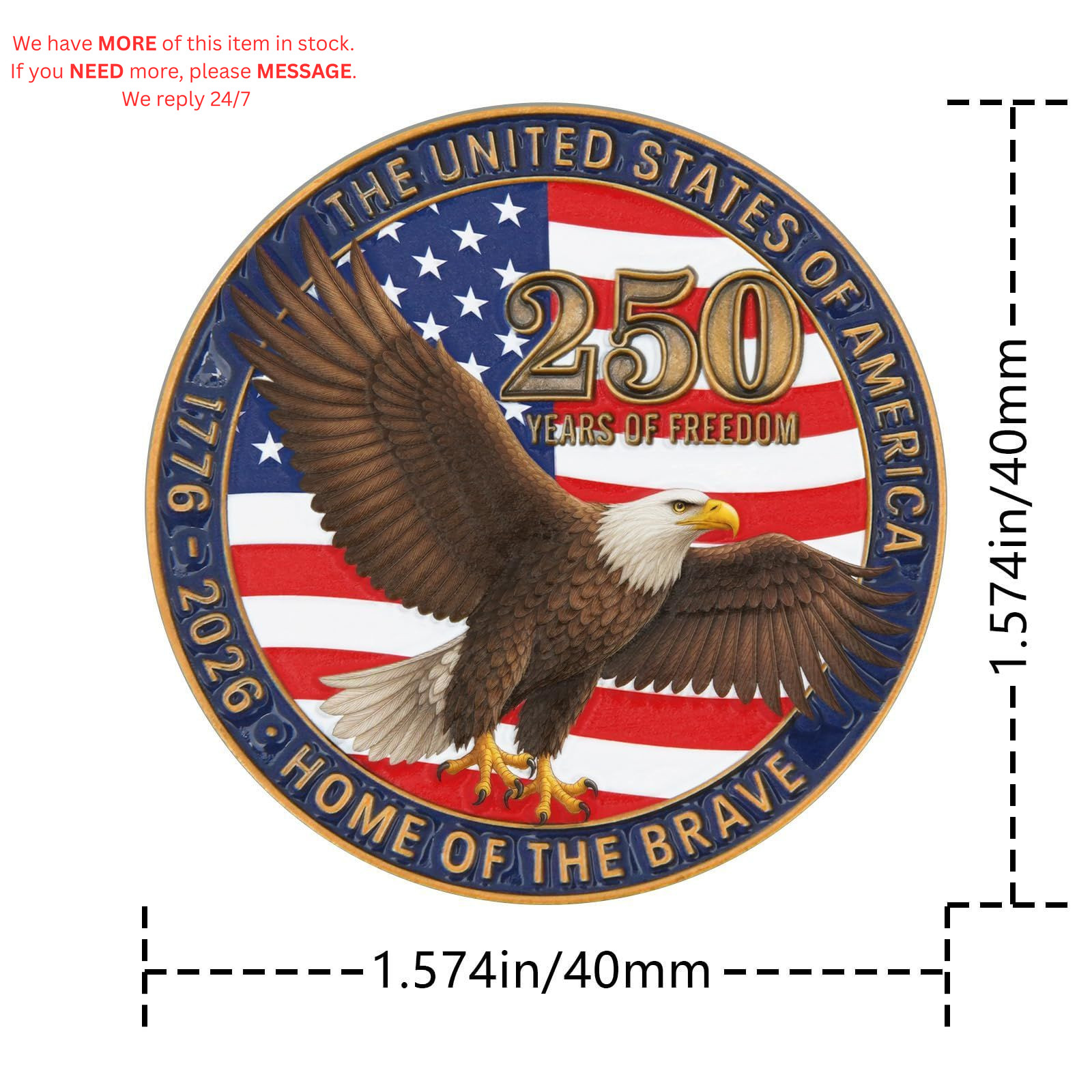 250th Anniversary United States of America Liberty Bell Souvenir Coin