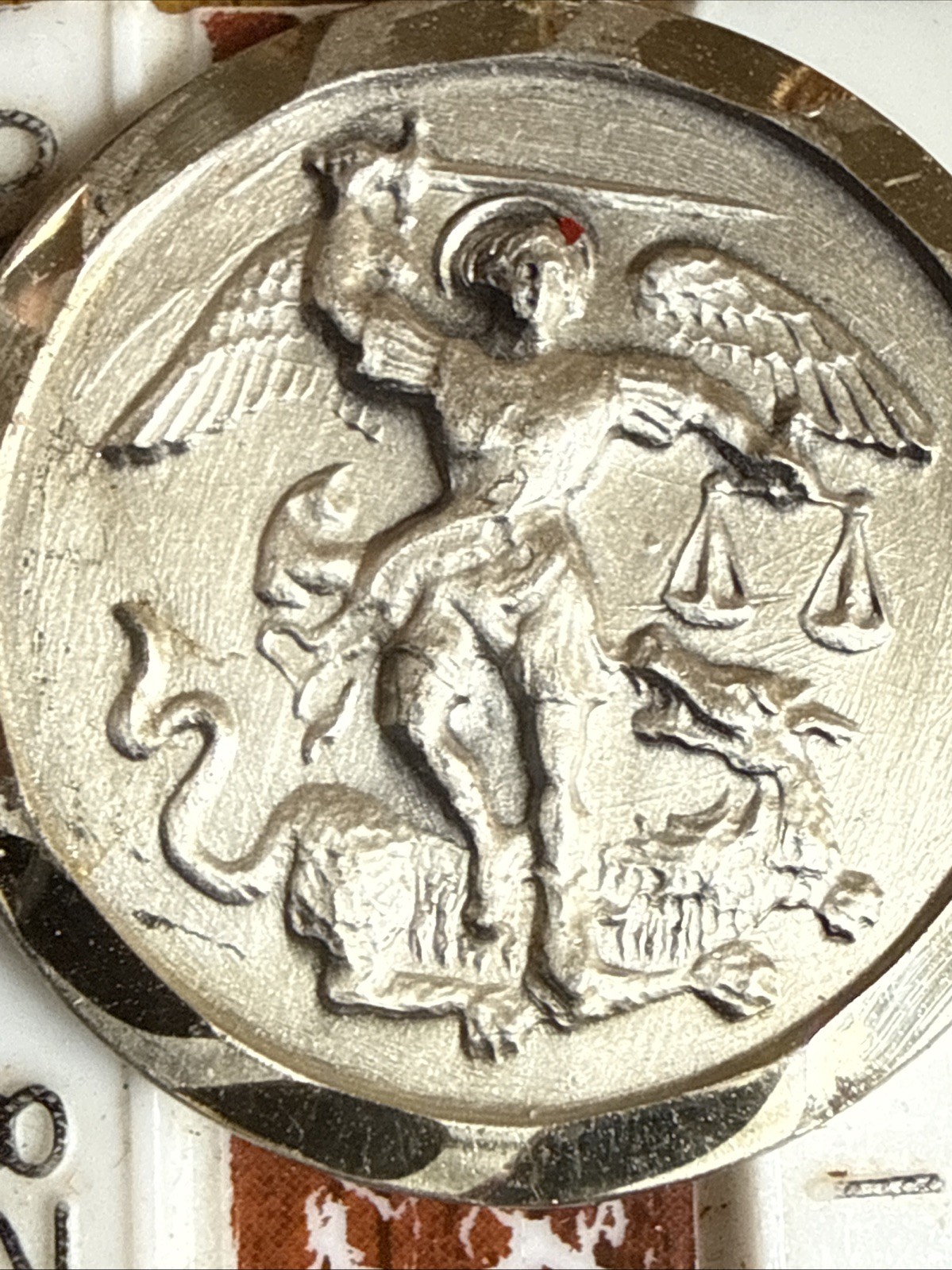 VTG Chapel Sterling Silver 925 St. Michael Defend Us Catholic Medal Pendant 1 “