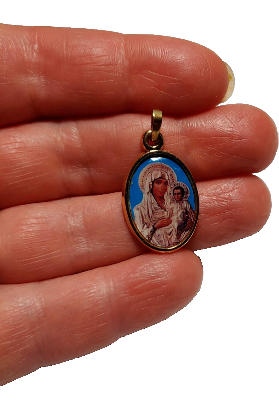 Mother of God of Jerusalem Pendant Gold Plated