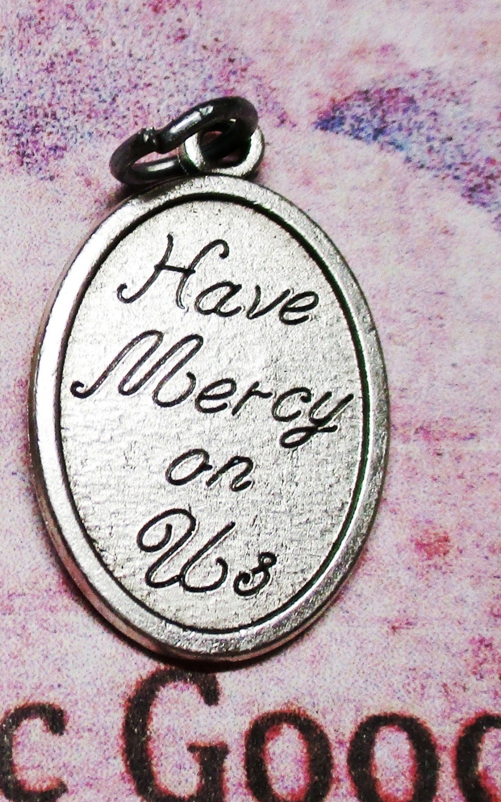 Shroud of Turin – Have Mercy on Us – Italian Silver Tone OX 1″ Medal
