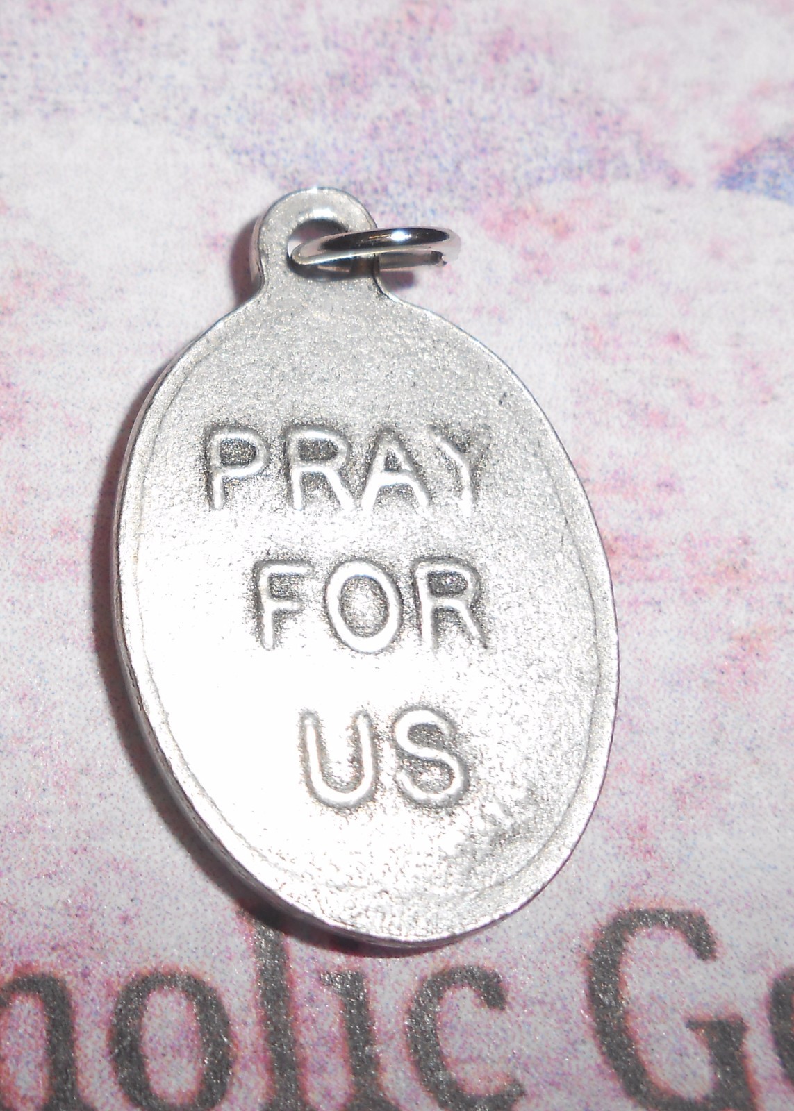 Saint St. Mark – Oxidized Italian silver tone 1 inch Medal