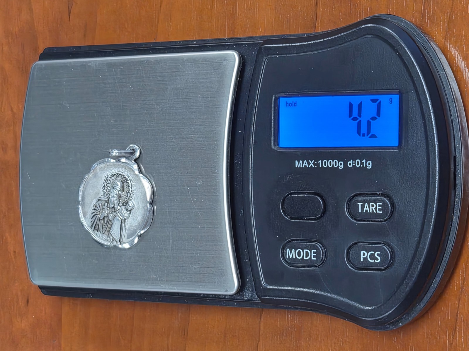 Antique Catholic 900 Sterling Silver Saint Joseph Medal / Pendant