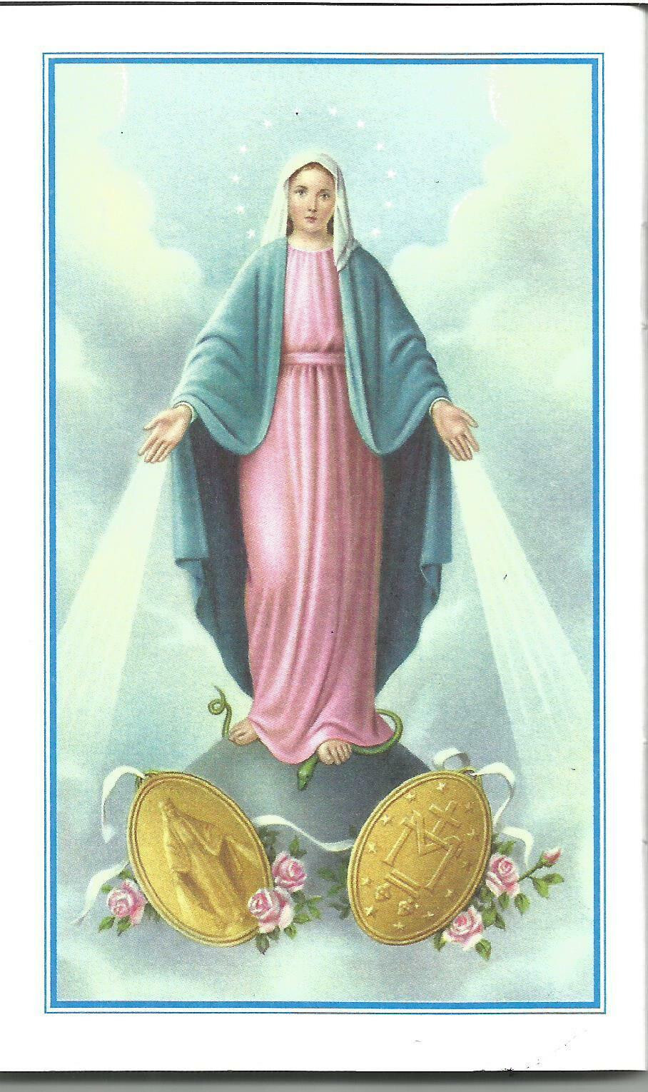 14K Gold Miraculous Medal Pendant Italy 18″ gold plated chain necklace