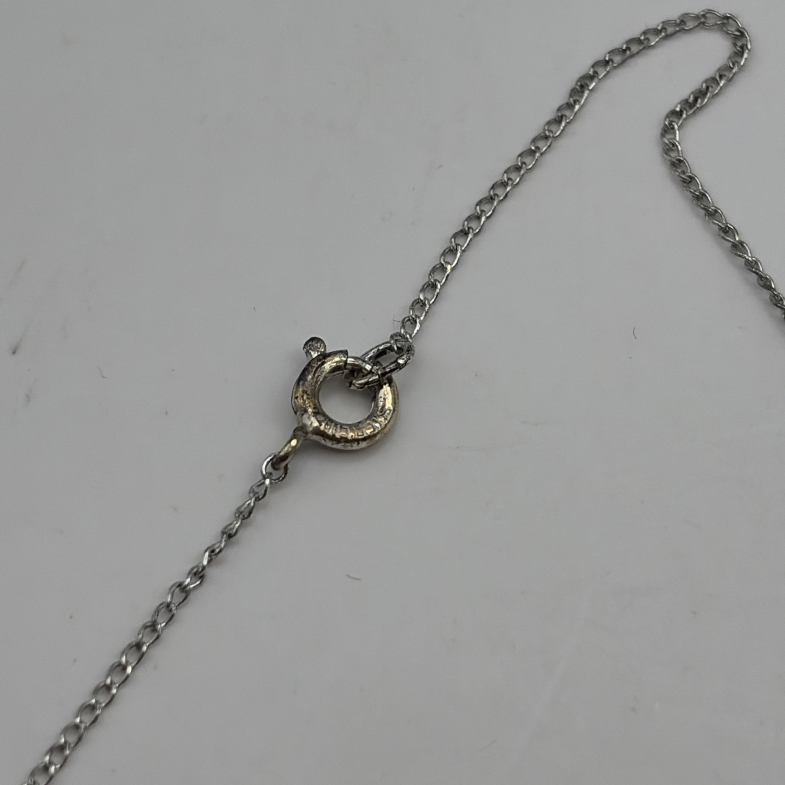 Vintage Infant Baby Necklace Miraculous Medal Virgin Mary Medal Sterling Silver