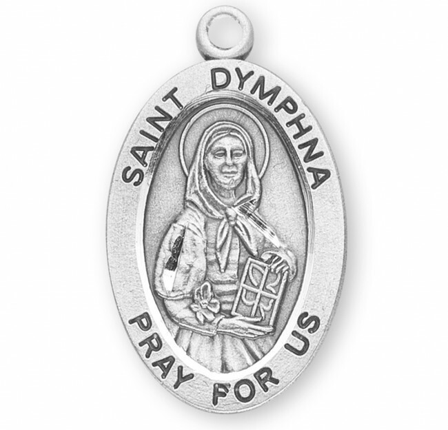 St. Dymphna Sterling Silver Necklace