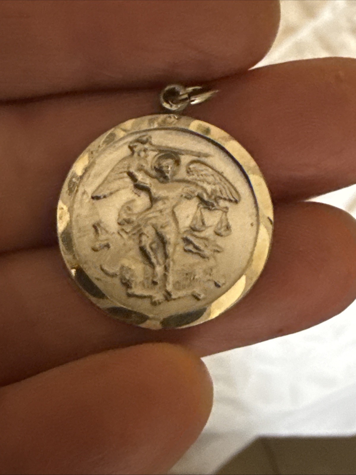 VTG Chapel Sterling Silver 925 St. Michael Defend Us Catholic Medal Pendant 1 “