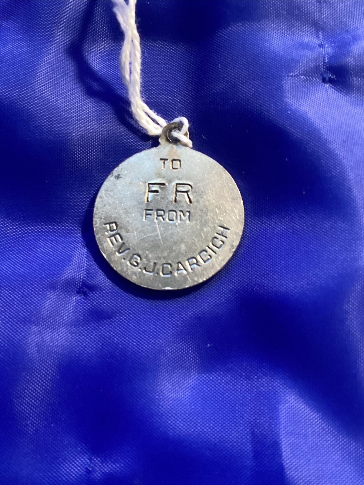 Vintage 1950’s Saint Christopher Proteat From Rev. G.J. Carcich Medal Pendant