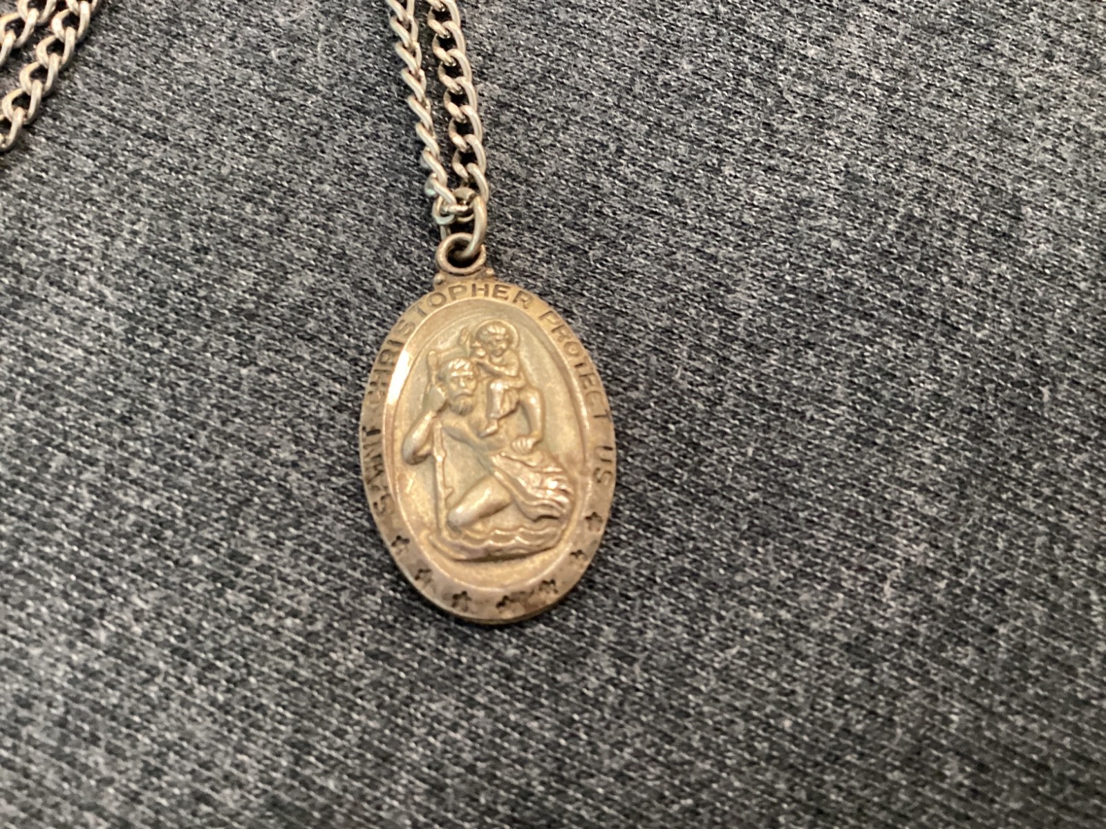 Vintage St. Christopher Medal and Chain