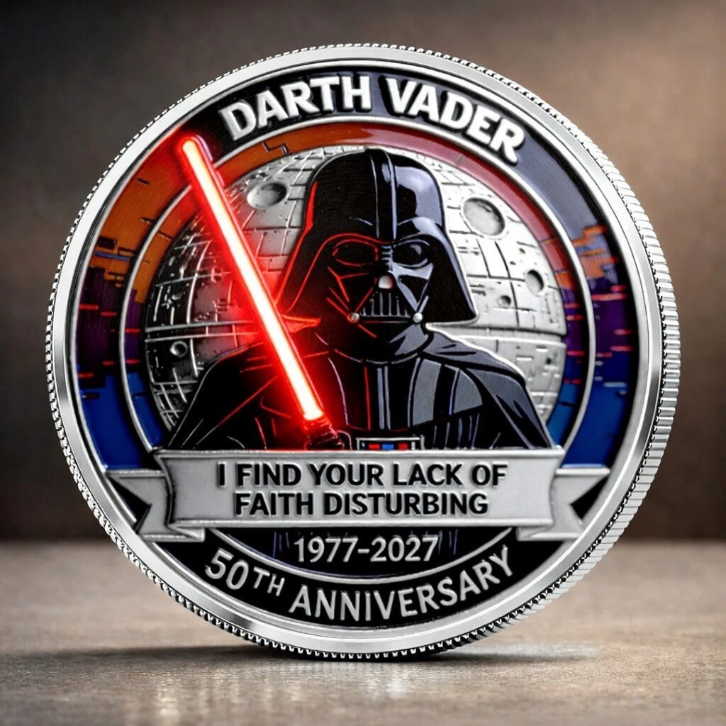 Star Wars 50th Anniversary Coin Darth Vader I Find Your Lack Of Faith Disturbing