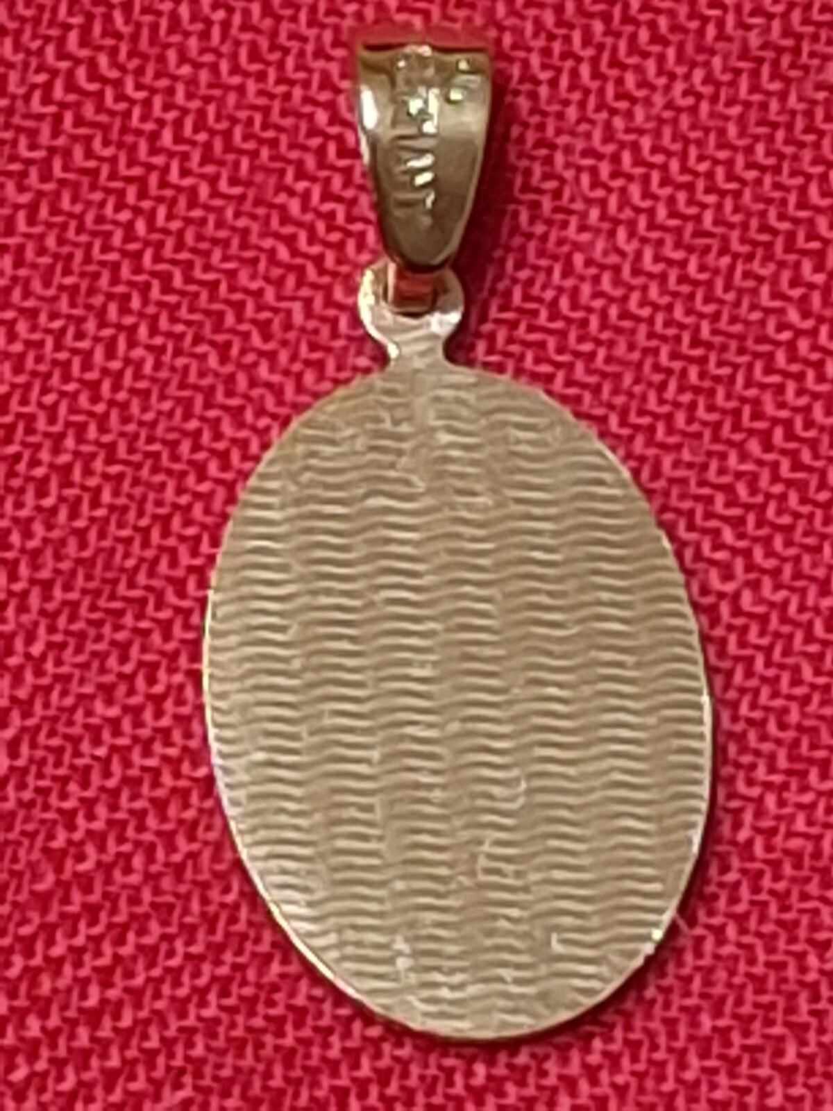Vintage Sacred Heart Of Jesus Medal Pendant W. Germany Eloxal Aluminum 1950s New