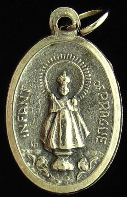 Infant of Prague Medal Religious Catholic Holy Spirit Dove Jesus