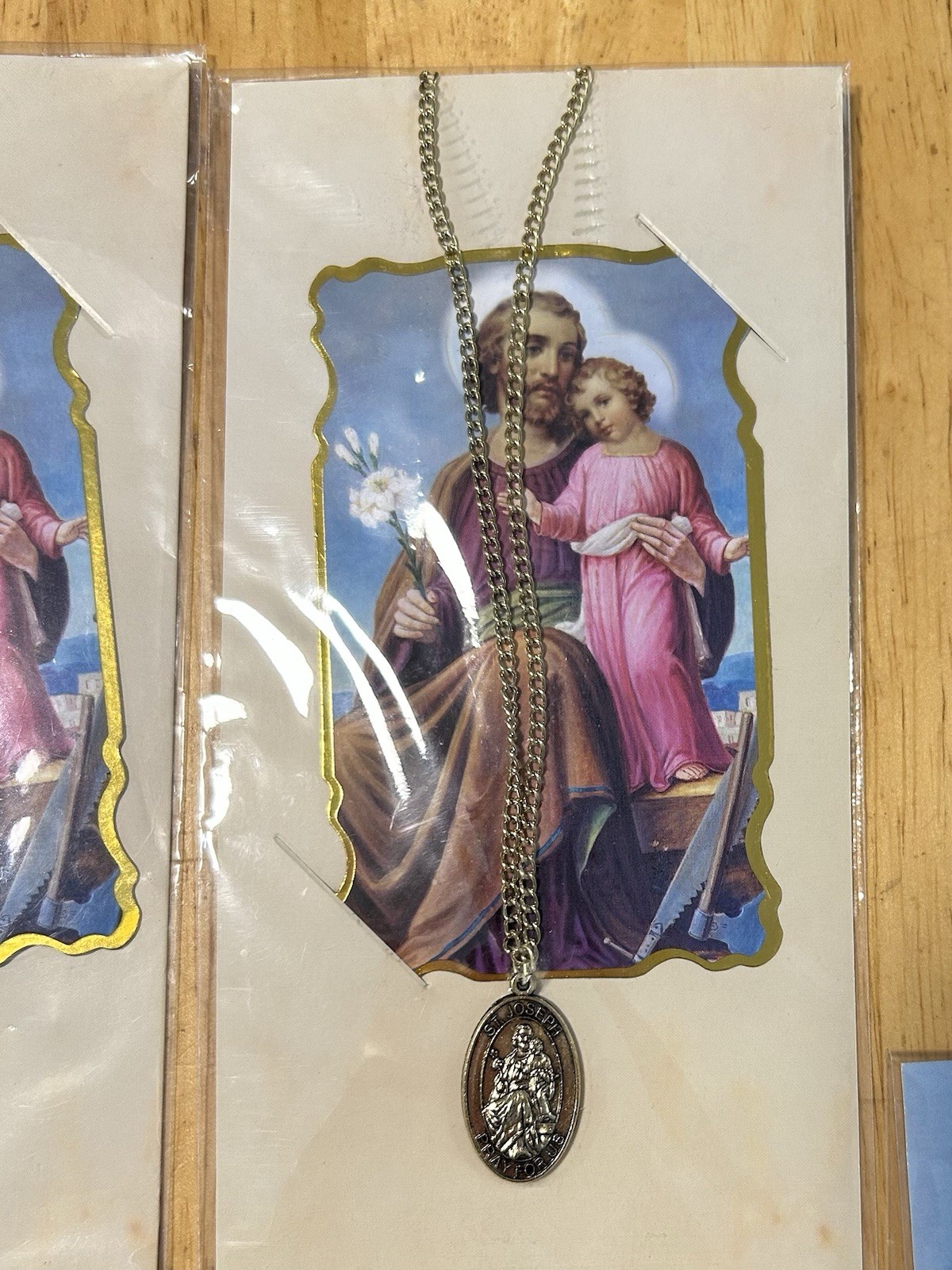 Lot 9 Catholic Medal Necklaces Religious NEW St Jude St Joseph -Anthony Prayer