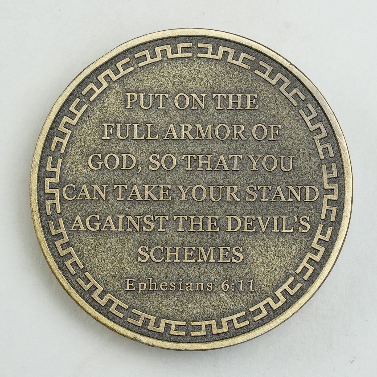The Knights Templar Christian Challenge Coin Ephesians 6:11 Verse Religious Coin