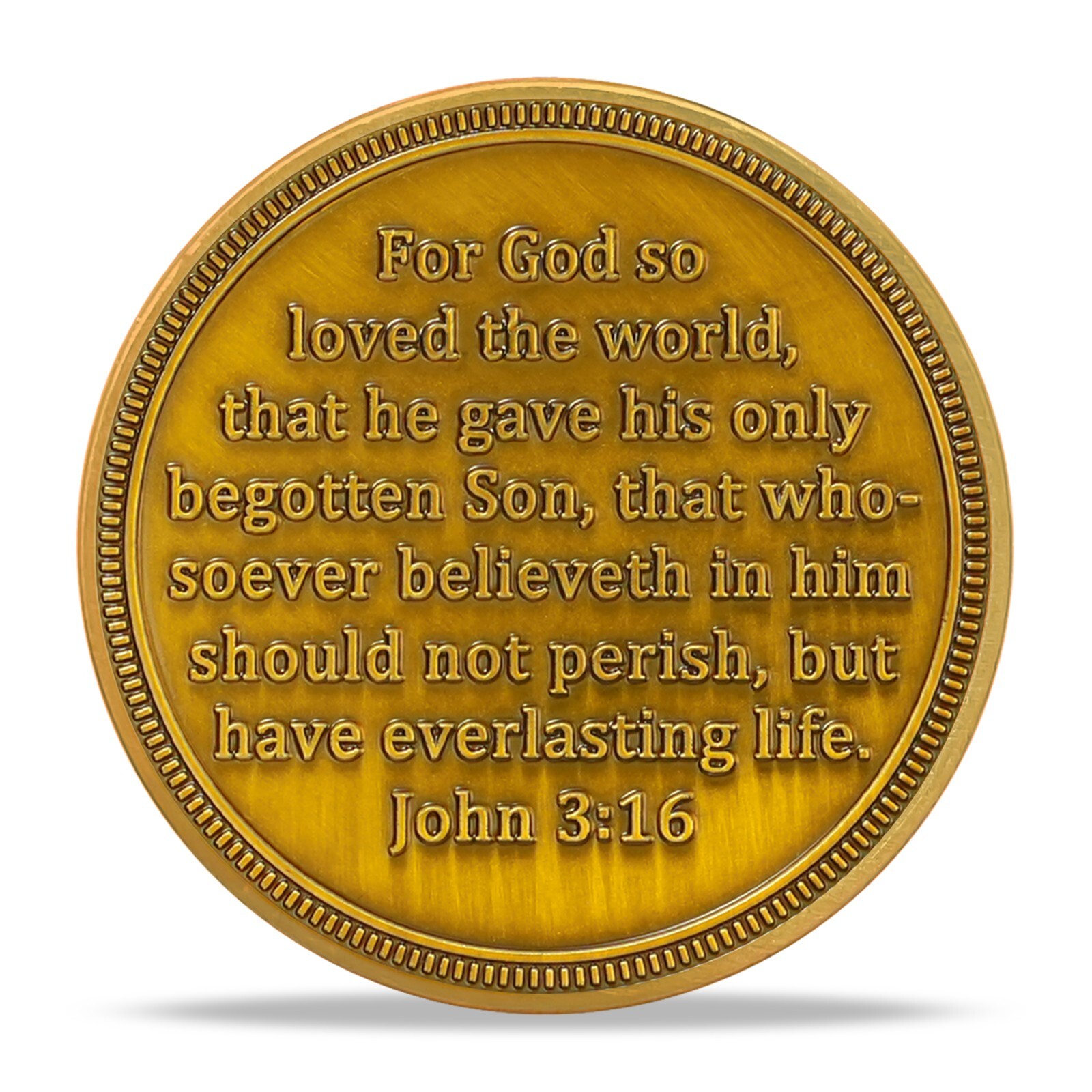 5pc Christian Coin Jesus’s Protection John 3:16 Bible Verse Religious Faith Gift