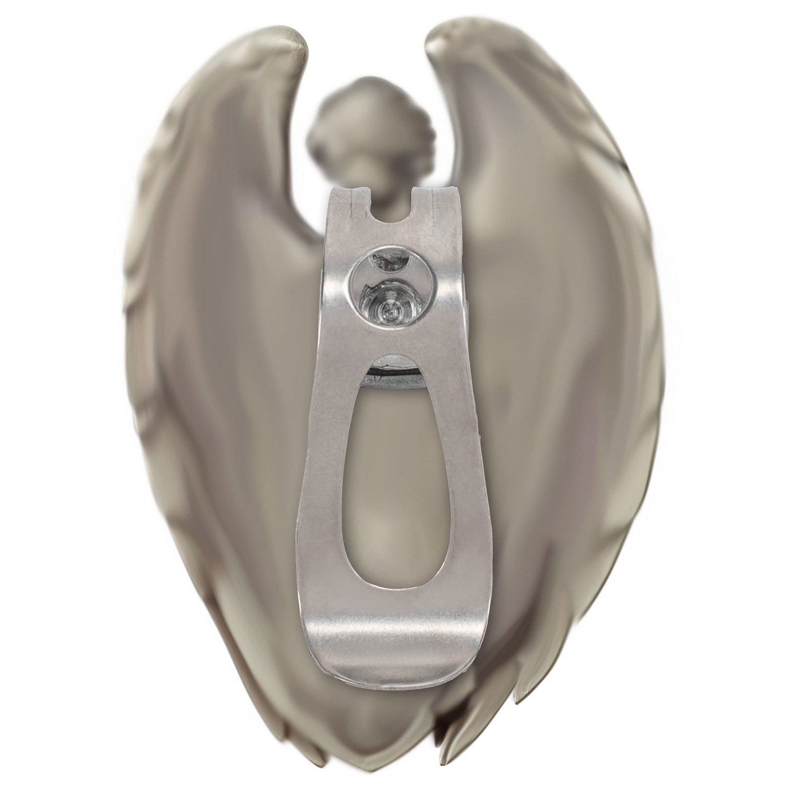 Dicksons Male Guardian Angel Silver Tone 2.5 Inch Zinc Alloy Metal Auto Visor…