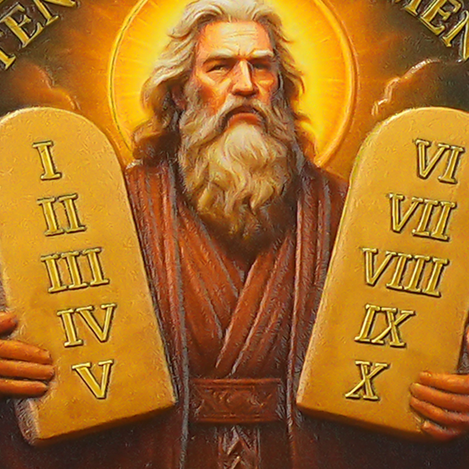 5pcs Christian Challenge Coin Ten Commandments Themed Exodus 20:1-17 Verse Coin
