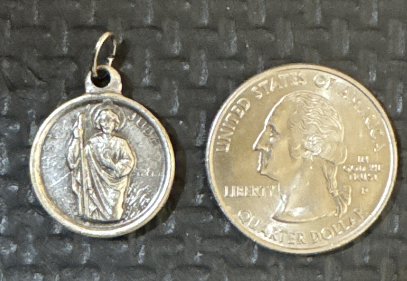Vintage Religious Medal Pendant St Jude Ex Indumentis Italy Relic