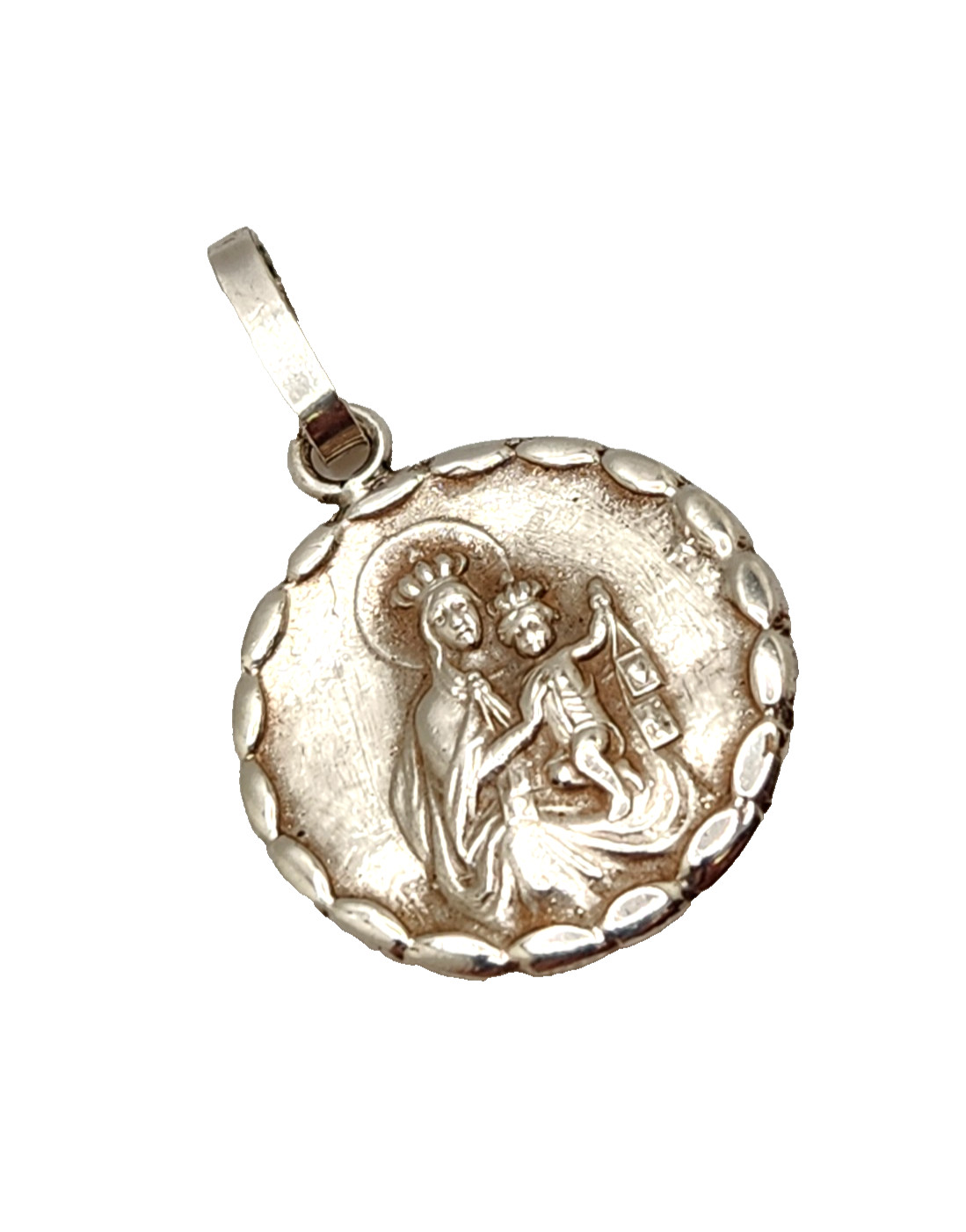 925 Sterling Reversible Our Lady of Mt Carmel & Our Lady of Perpetual Help Medal