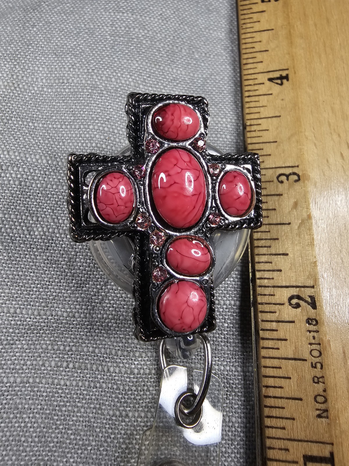 Beautiful Id Card Holder Pink Cross Beautiful Religious Christian Gift D1