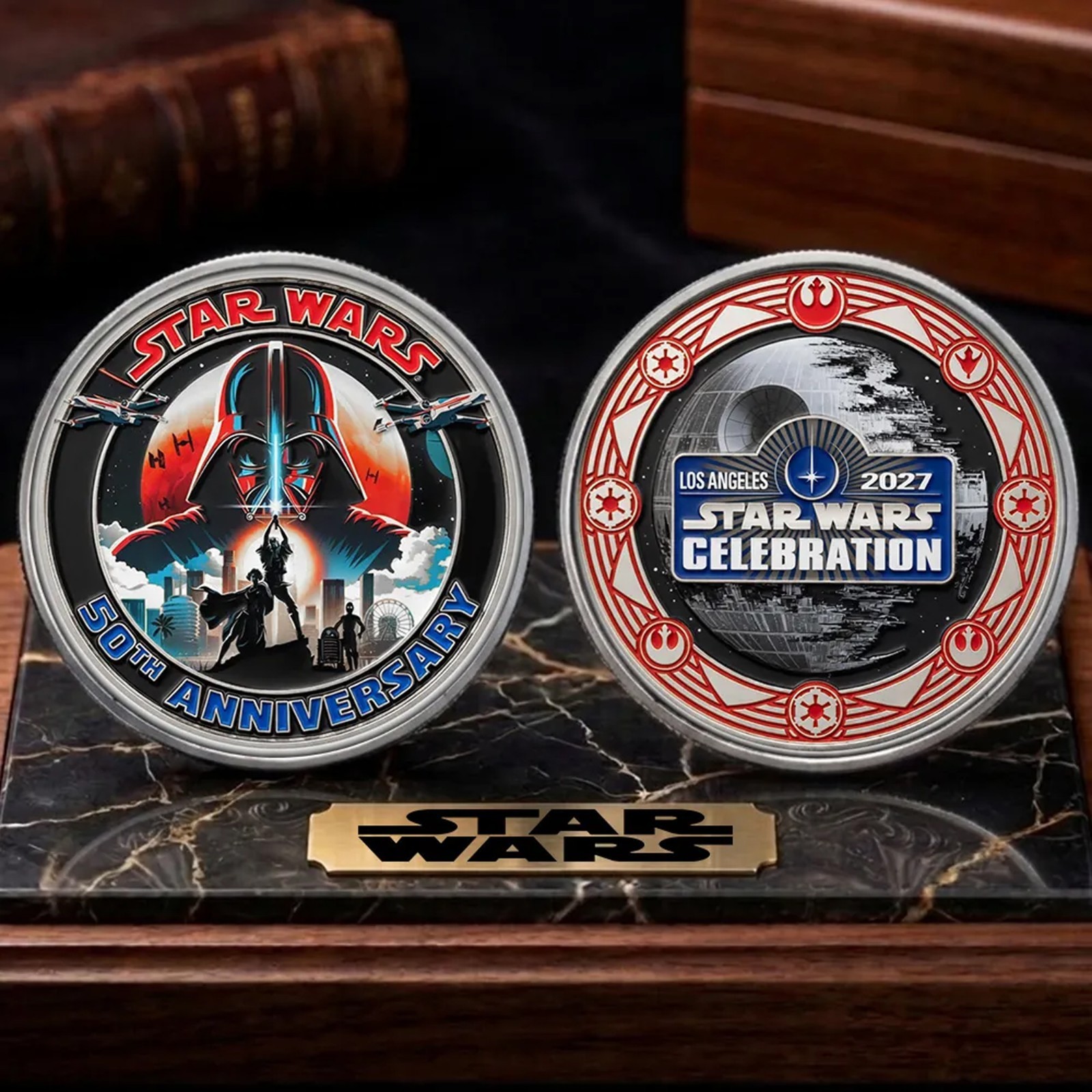 Star Wars 50th Anniversary 2027 Commemorative Coin Plated Collectible Gift