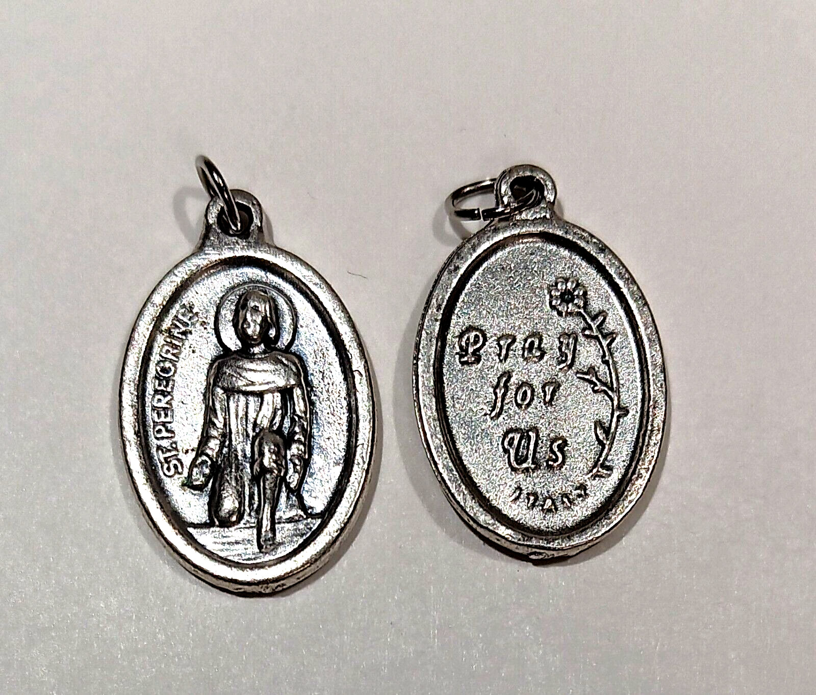 Religious Catholic Medal Saint Peregrine 1″ Oval Medal Italy