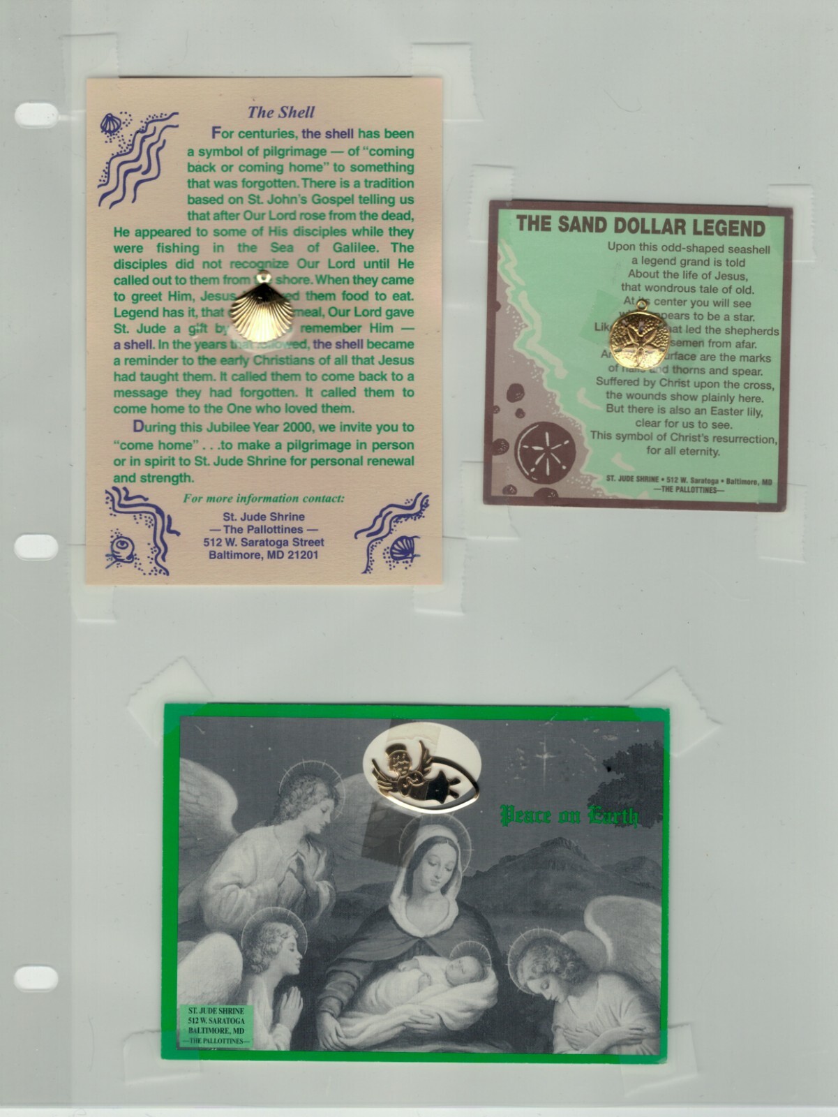 Collection of Catholic Tokens, Souvenirs, Charms, Brooches, ETC 1950s-2000s
