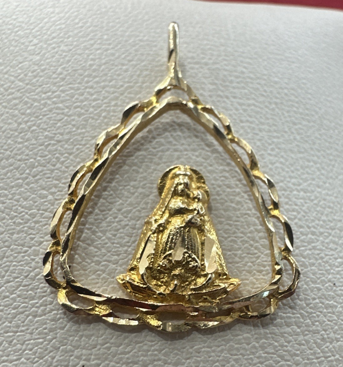 10 Karat Yellow Gold Virgen de Regla “Our Lady of Regla” Medal