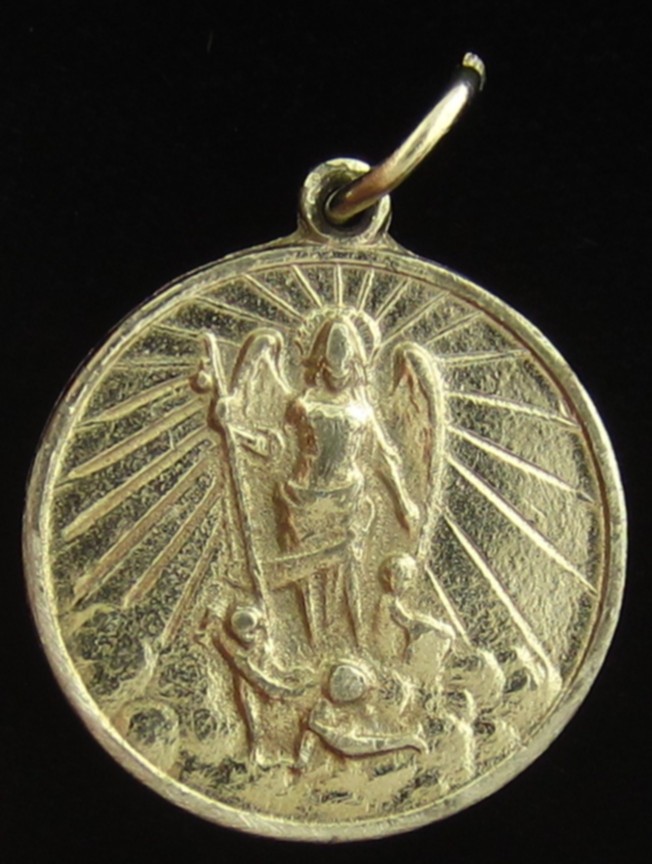 Vintage Saint Michael the Archangel Medal Patron Saint of Military Personnel