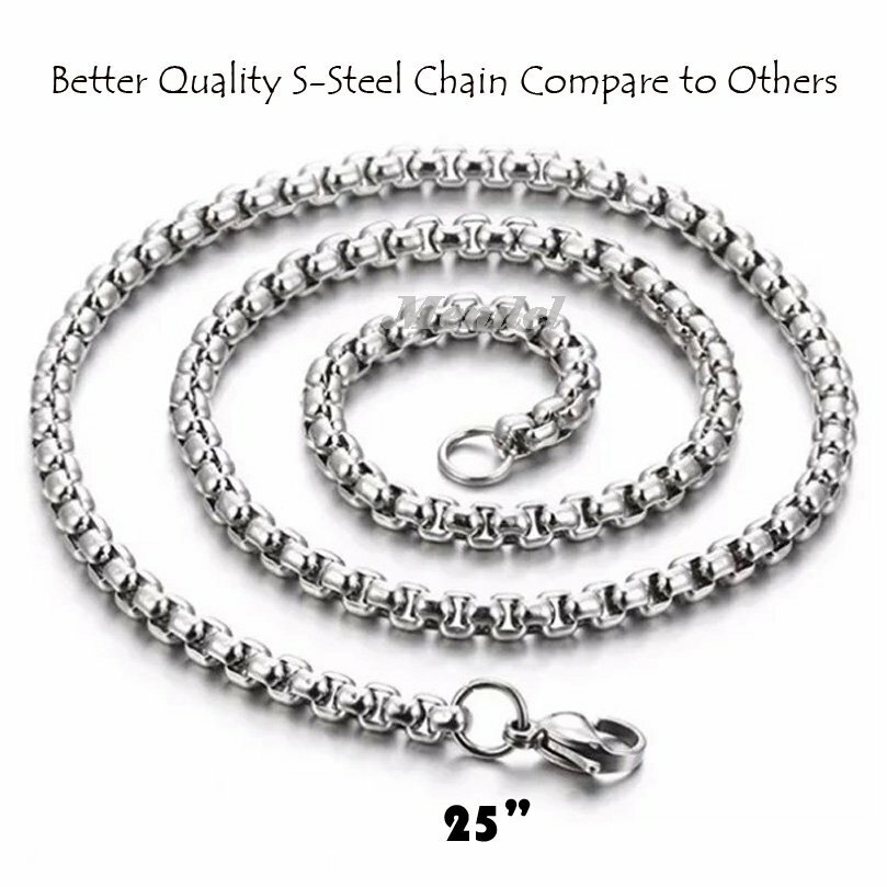 MENDEL Christian Catholic St Saint Jude Medal Medallion Necklace Stainless Steel