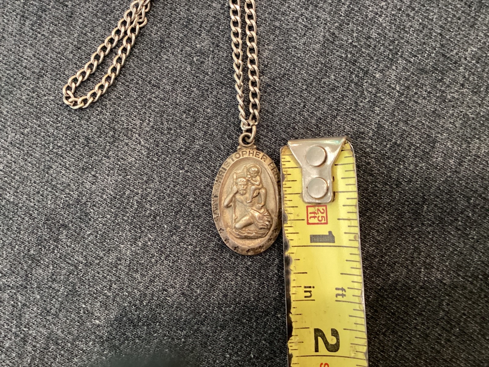 Vintage St. Christopher Medal and Chain