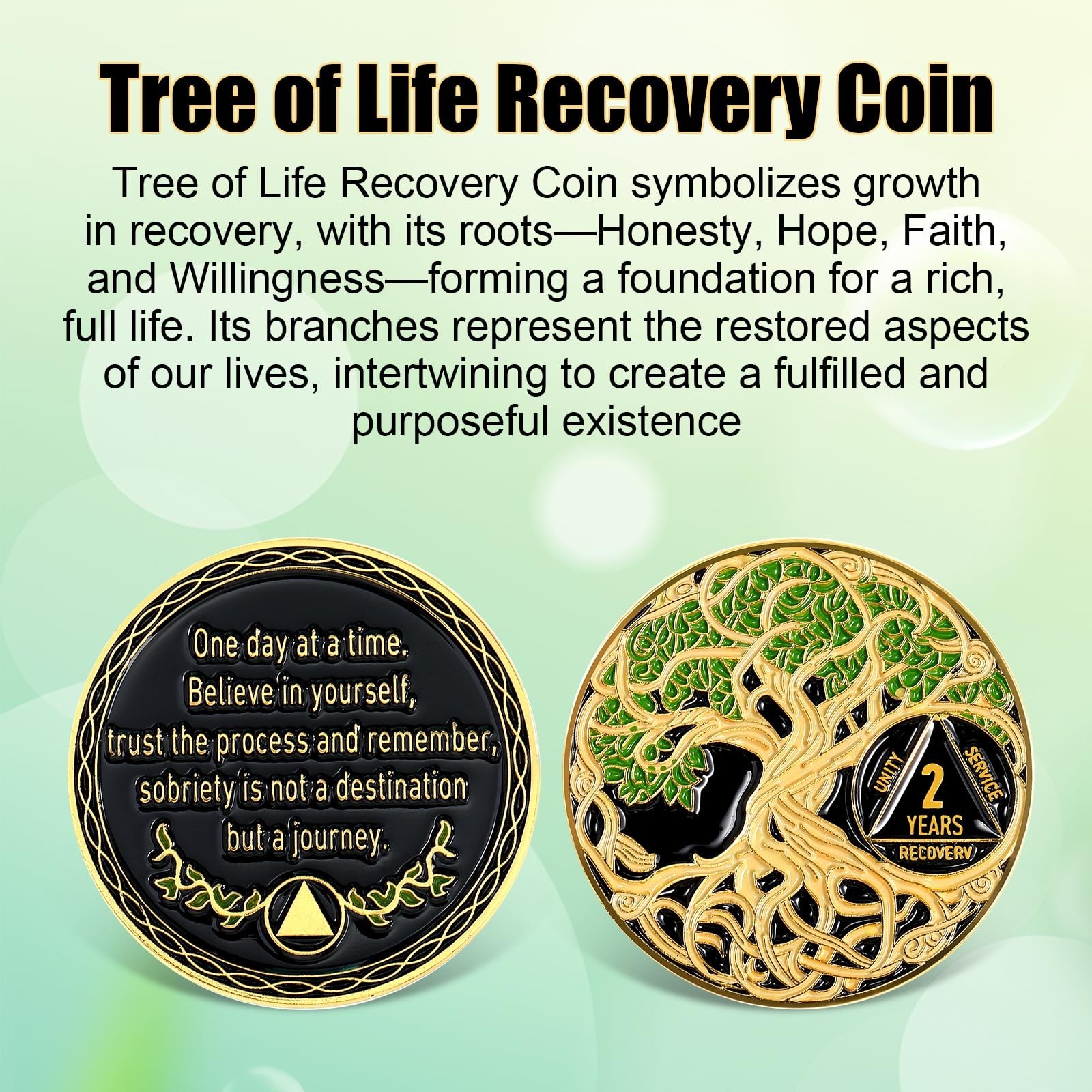 Ferreve Sobriety Coin Recovery Anniversary Token Sobriety Gifts AA Chips and …