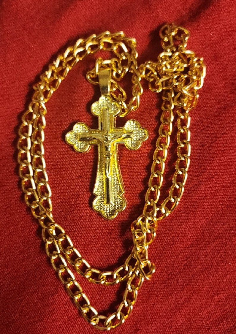 Christian CATHOLIC CROSS with CHAIN 24 inches