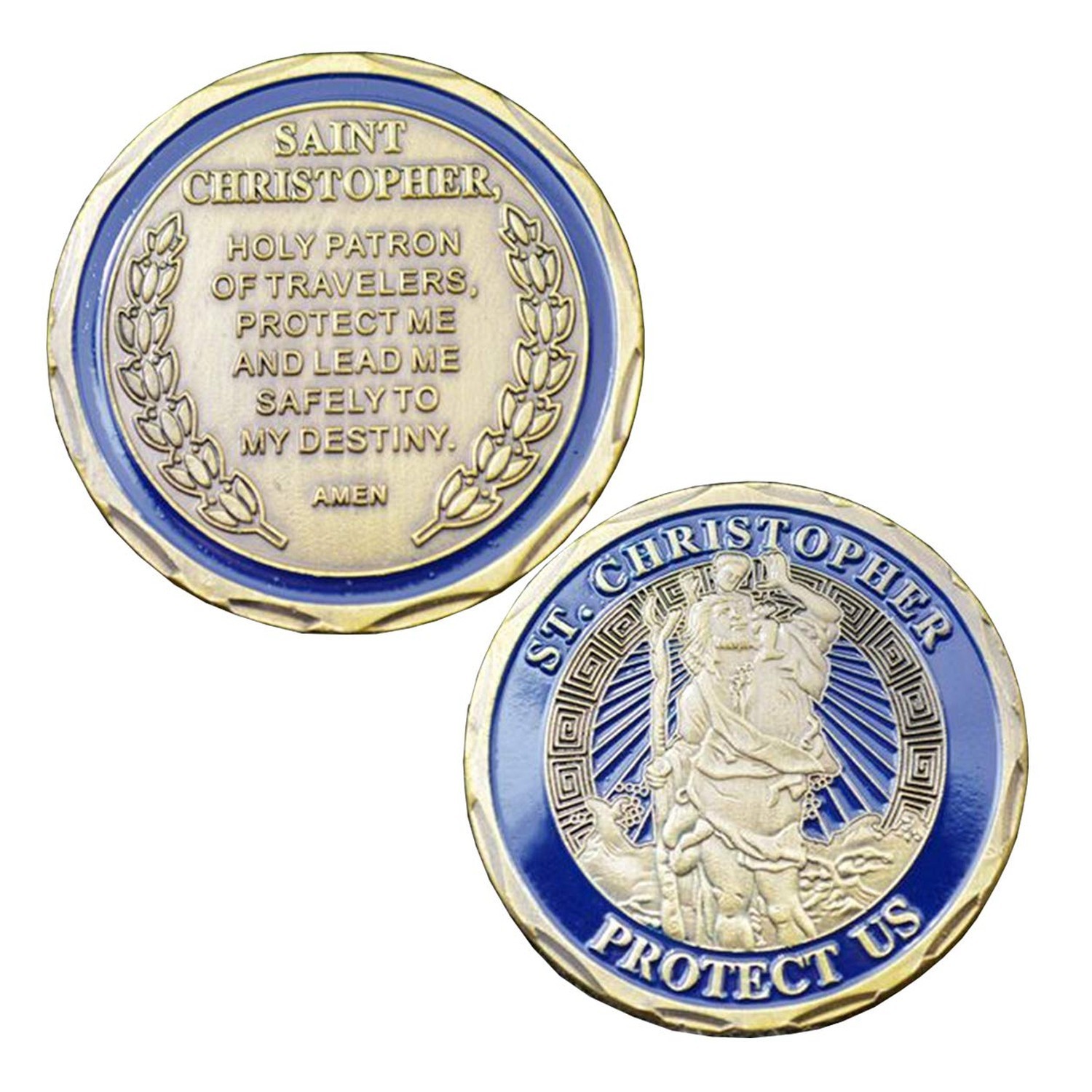 St Christopher Protect Us Challenge Coin Collector’s Medallion