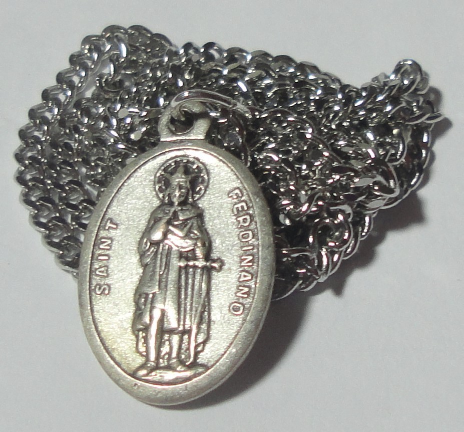 St Ferdinand III Holy Medal & Chain Patron of Engineers, Governors, Parenthood