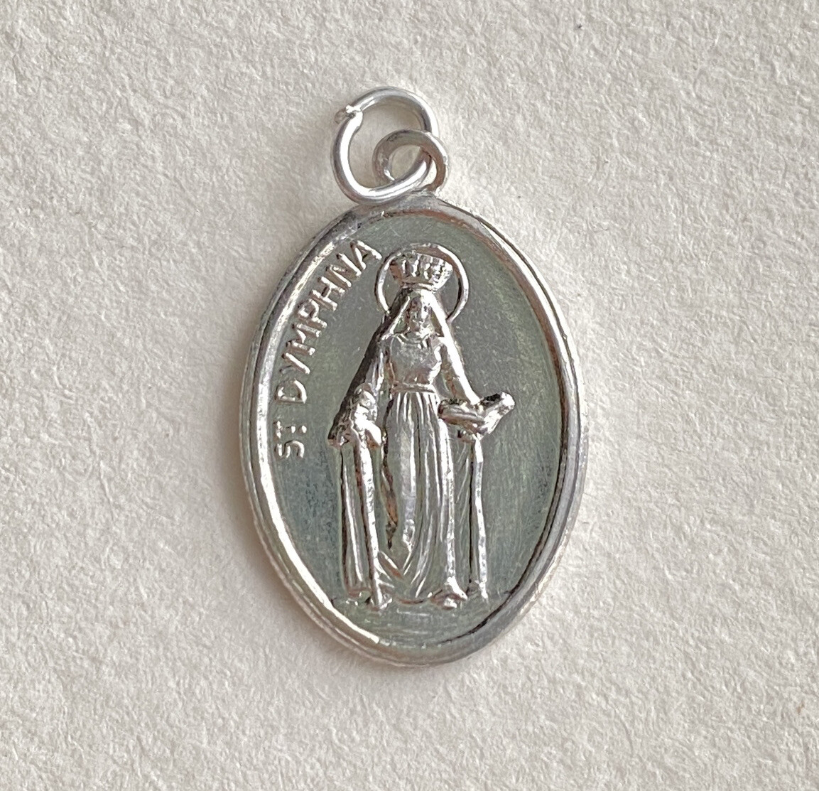 Catholic Medal St Dymphna Patron Saint of Stress Anxiety Depression 1in ITALY