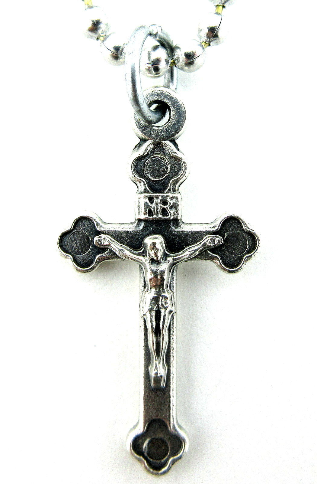 Small Crucifix Cross Religious Pendant Necklace No Tarnish Chain