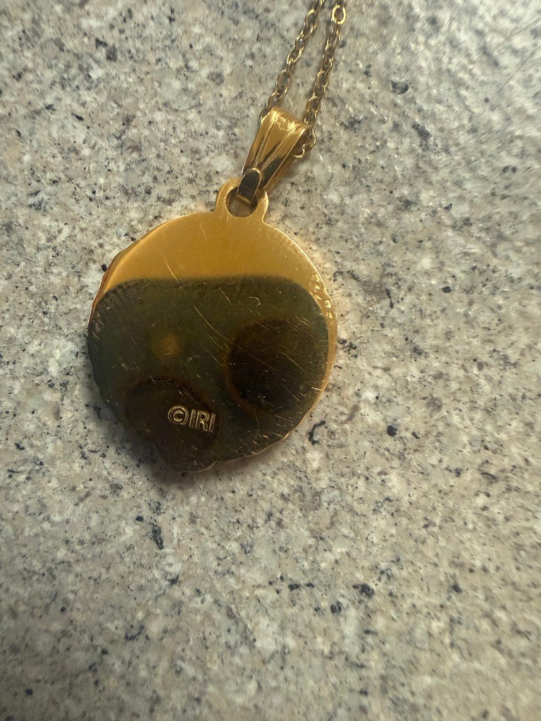 Personal Progress Medallion Young Women Womanhood Pendant Red Stone LDS Gold