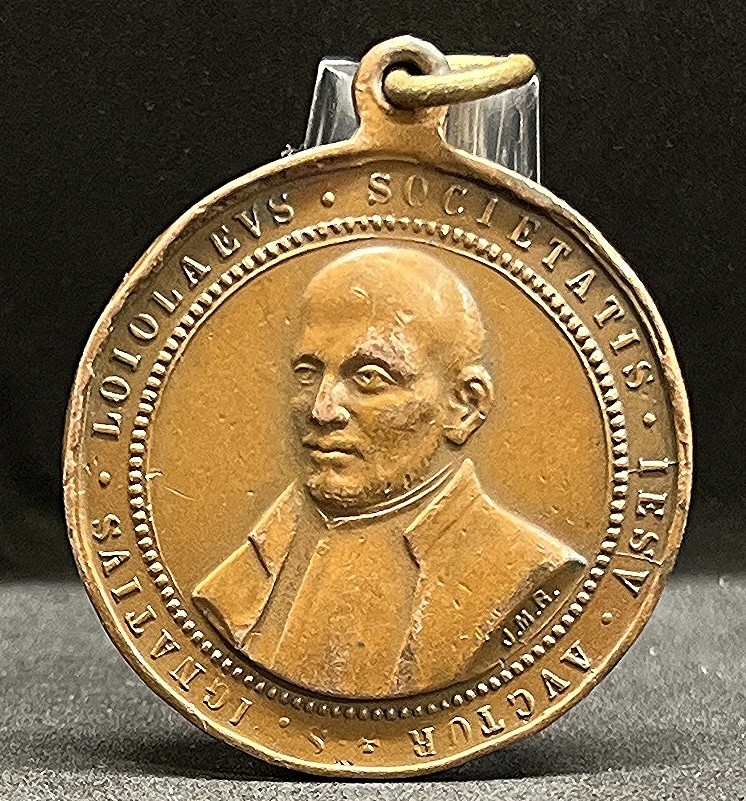by JMR Italy 1900´ antique Saint Ignatius of Loyola Society & Holy Family medal